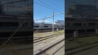 大糸線（JR東日本E127系電車）信濃大町駅行、松本駅を発車（長野県・鉄道）JR Ōito Line at Matsumoto Station in Nagano, JAPAN TRAIN