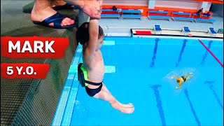 Made my SON FALL OFF a HUGE platform | Jumping from a platform into a swimming pool screenshot 5