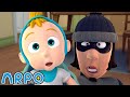 Arpo vs thief  baby daniel and arpo the robot  funny cartoons for kids