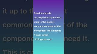 What is lifting state up in React JS #react #reactinterviewquestions
