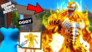 Oggy Using Magical Painting To Draw Gold Venom in GTA 5 | GTA 5 New