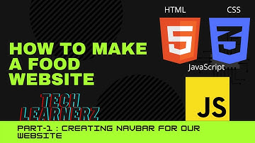 # 1 Creating Navbar for our website | How to make food website using HTML , CSS and JavaScript