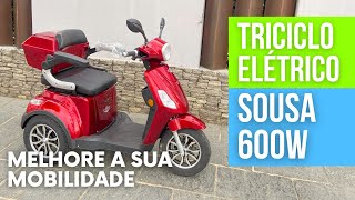 Detalhes do Triciclo Elétrico Sousa - Motor de 600w
