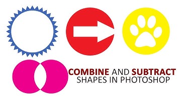 How To COMBINE And SUBTRACT Photoshop Shapes