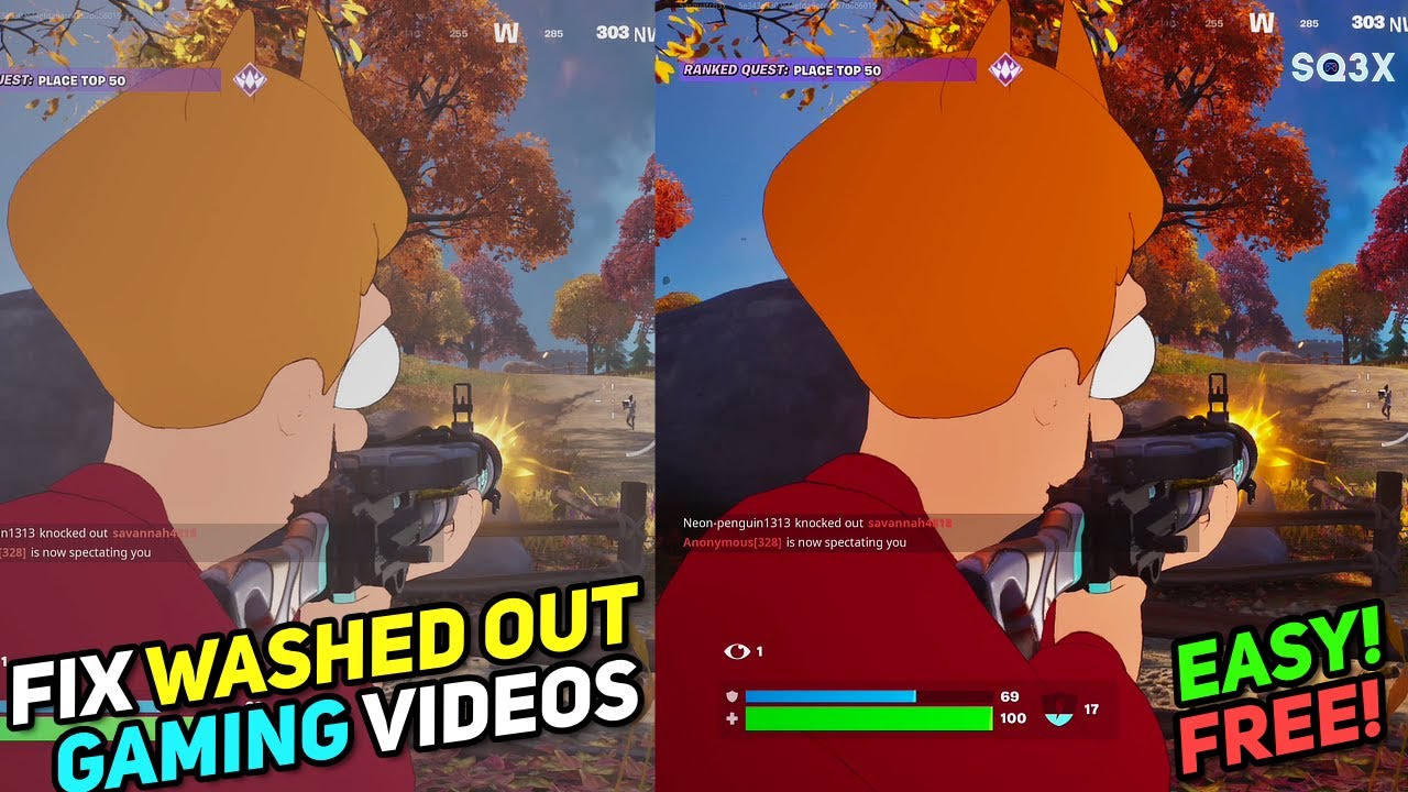 Fix WASHED OUT Video Game Footage for FREE 🎮 FAST & EASY 🔥 YouTube