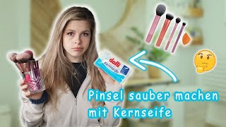 Kernseife?! Geht das? So mache ich meine Kosmetik Pinsel sauber | TheJulLife