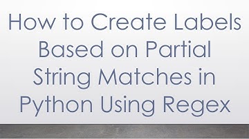 How to Create Labels Based on Partial String Matches in Python Using Regex
