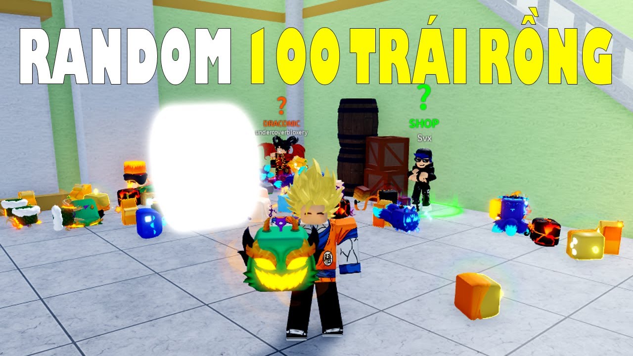 THỬ THÁCH RANDOM 100 TRÁI RỒNG TRONG Blox Fruits: Recreation - YouTube