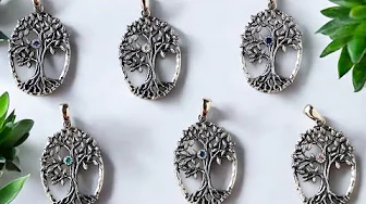 Tree of life Sapphire pendants / Dynamis Jewelry