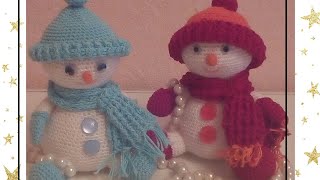 Снеговик часть 3(подробный МК по вязанию крючком шапочки.) Снеговик часть 3(подробный МК по вязанию крючком шапочки.)