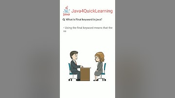 What is Final keyword in java #final #keywords #corejava #freshers #java4quicklearning