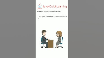 What is Final keyword in java #final #keywords #corejava #freshers #java4quicklearning