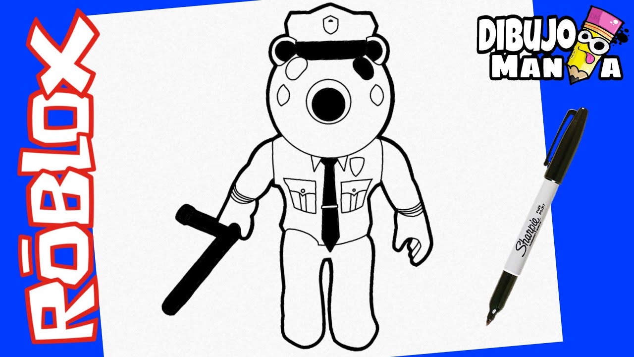 Como Dibujar A Poley De Piggy Roblox Paso A Paso Youtube - imagenes de los personajes de piggy roblox para dibujar