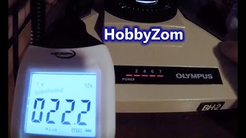 Olympus BH2 BHT Halogen Lux test with OSRAM Photo Optic Xenophot 6V 20W lamp (all elements cleaned)