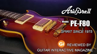 Aria® PE-F80 Guitarra Eléctrica Genuine "PE" Pedigree | Black video