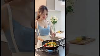 みなぎる3分クッキング #美女 #まいにちごはん #料理 #かわいい #美少女