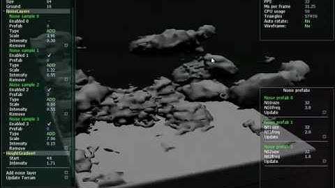 Generating complex terrain on GPU