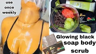 Use it this way african black soap body scrub for glowing brighter Softer younger looking skin
