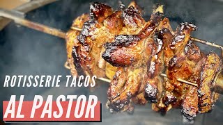 Mexican street style tacos on the rotisserie using the Kamado Joe JoeTisserie | Smoking Dad BBQ