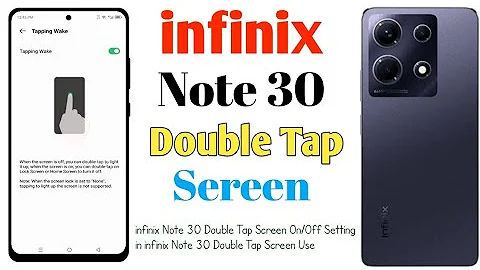 How To infinix Note 30 Double Tap Screen On/Off Setting(Uzzol Technology)