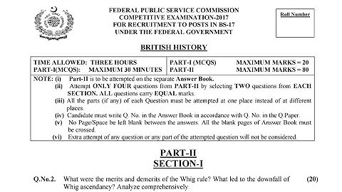 CSS PAST PAPERS - 2017 - BRITISH HISTORY PAPER - OPTIONALLY SUBJECT  (GROUP 4)