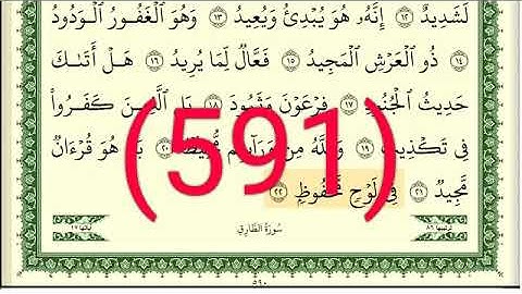 سورة  الطارق والأعلي رقم الصفحة 591  مجود بصوت القارئ الشيخ أيمن سويد حفظه الله