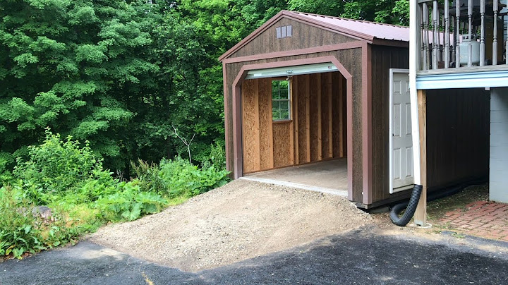 gravel RAMP into a “prefab” garage or shed