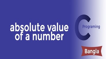 absolute value of a number in c program using ternary operator in Bangla