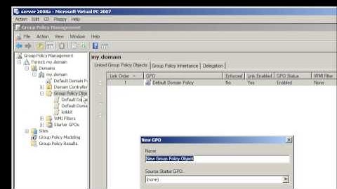Windows Server 2008: create group policy for Active Directory
