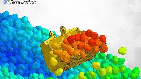 Bucket motion with complex DEM particles
