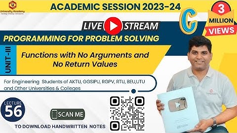 PPS56: Function with no argument and no return value | Function with no argument and return value