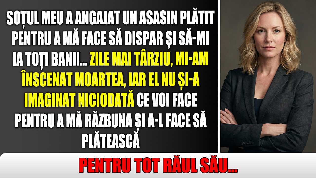 Soțul meu a angajat un asasin ca să mă facă să dispar, dar nu și-a imaginat niciodată că eu voi…