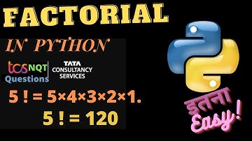 Factorial program in python   in Hindi explanation