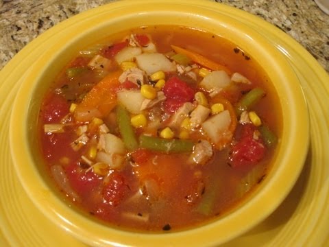 thanksgiving-day-leftover-turkey-&-vegetable-soup---how-to-make-turkey-&-vegetable-soup-recipe