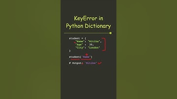 KeyError in Python Dictionary | Interview Question