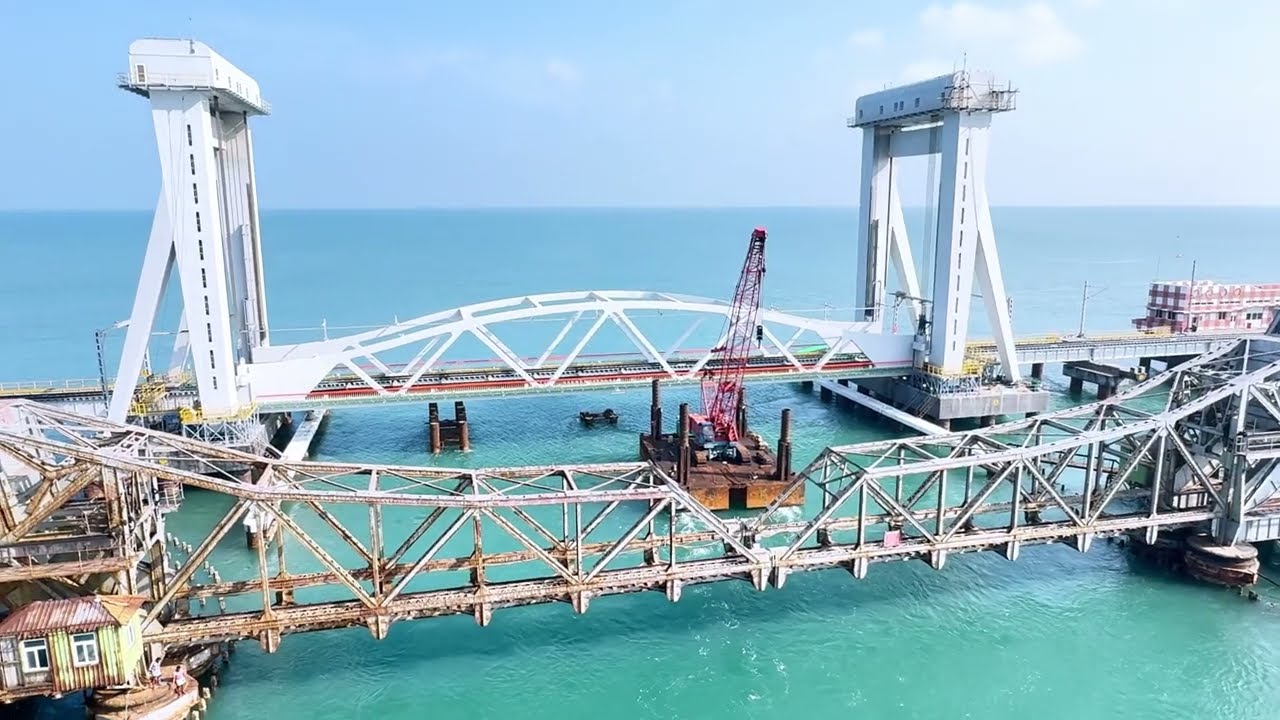DEEPAVALI SPECIAL NEW PAMBAN BRIDGE CURRENT UPDATE