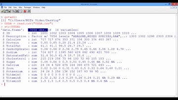 1.4.3 R1. Understanding Food - Video 2: Working with Data in R