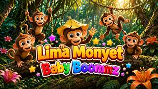 Five Monkeys | Indonesian Children's Song | Baby Boommz | Nursery Rhymes | Songs for Toddlers