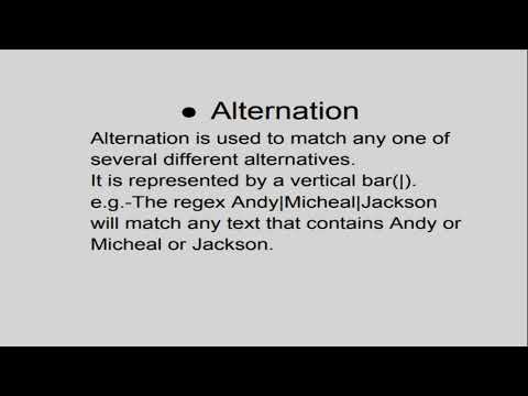 Python Alternation Topic