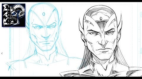 How to Sketch a Character for Comics - Drawing Process in Sketchbook Pro - Narrated