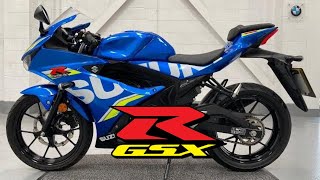 A stunning 2019 Suzuki GSX-R 125, with 3,300 miles, in Triton Blue racing colours - £3,295