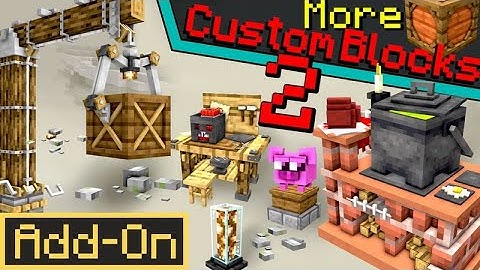 400+ NEW Blocks Added to Minecraft Bedrock Survival (MORE CUSTOM BLOCKS 2 ADDON)