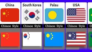 Chinese Flag Style From Different Countries In 2024 | Data Waar