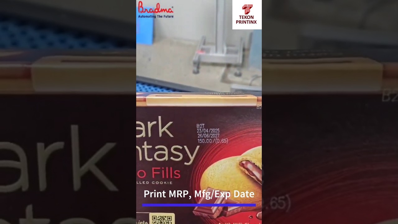 CO2 Laser Machine for Batch Coding - Conveyor Integrated Laser Coding System - Print MRP, Mfg. Date