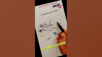 ANSHU name in Cursive#handwriting#calligraphy#creativeart#ytshorts#trending#viral#Shorts#
