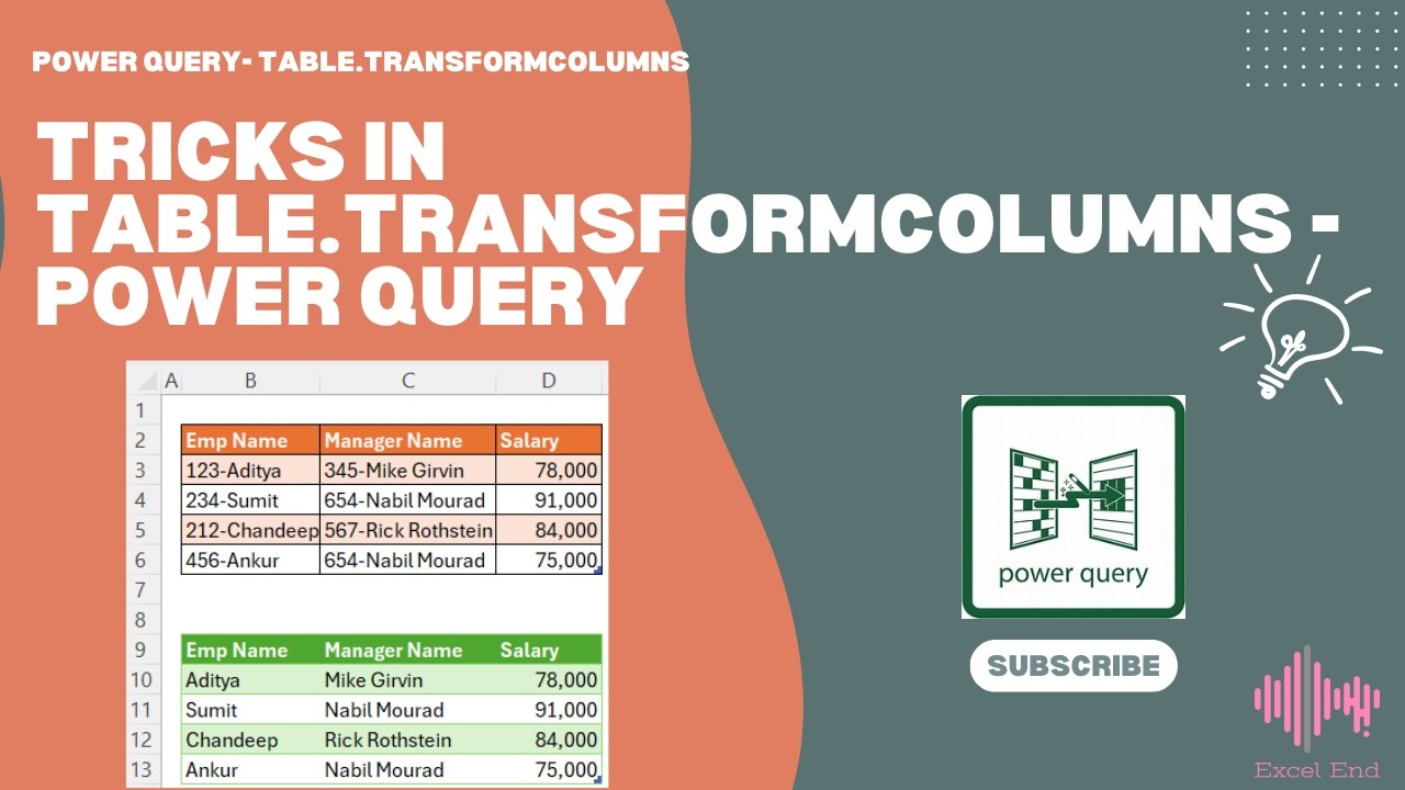 Tricks in Table.TransformColumns Function - Power Query - YouTube