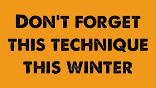 Dont Forget This Technique This Winter. Did The Job Yesterday.