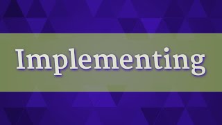 Implementing Pronunciation How To Pronounce Implementing
