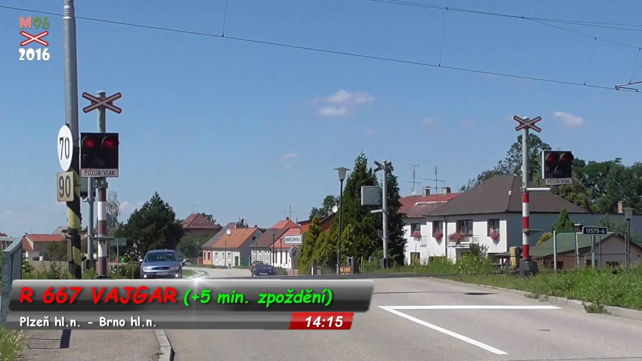 Železniční přejezd Hrdějovice #3 [P6093] - 18.7.2016 / Czech railroad crossing