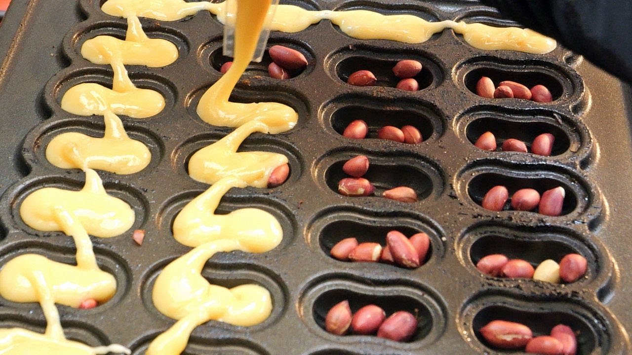 땅콩 3개 넣어 대박난 땅콩빵? 오픈 2개월만에 하루 4000개씩 팔리는 땅콩과자 | Peanut Bread, ピーナッツパン ...
